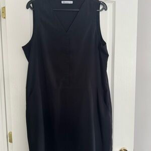 FIG flattering light midnight blue Sleeveless Dress. Ptp 23” length 39”